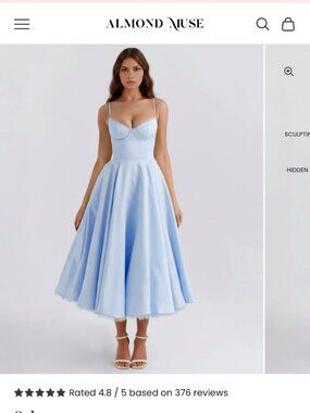 Almond muse blue dress
